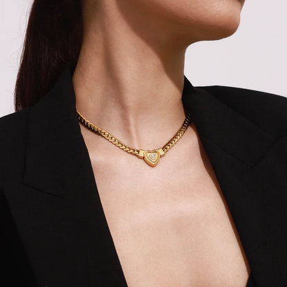 Uworld Retro Ribbed Round Pendant Necklace Watch Chain Necklace Stackable Women's Jewelry Gift for Her